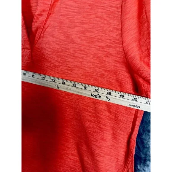Chico’s The Ultimate Tee Women's Top Size 2 Large Orange 3/4 Sleeve - Picture 8 of 15